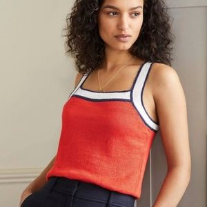 NWT Boden Square Neck Linen Tank